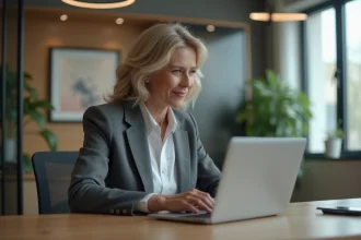 Femme spécialiste de santé au bureau moderne et organisé